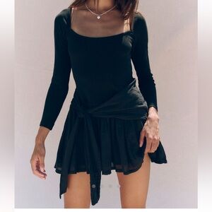 Free People Black Long Sleeve Dress